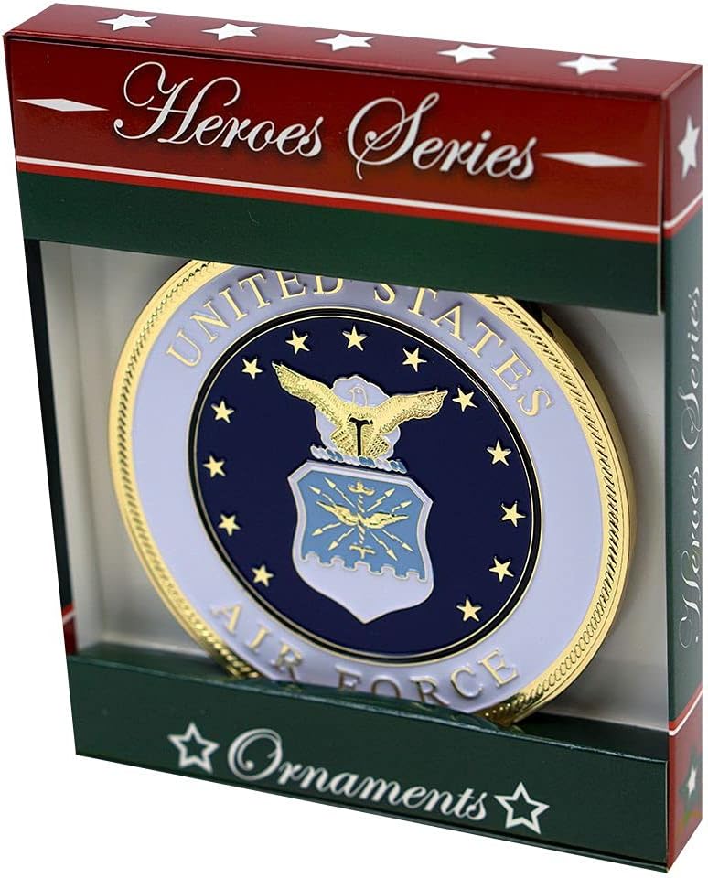 Allied Flag Air Force Heroes Series Holiday Ornament - Officially Licensed Air Force Medallion- Die Cast Metal - Image 2