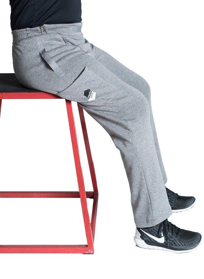 Transfer Pants - Standing Aid & Support for Transfering Disabled Wheelchair Patients Safely - Comfy Fleece Sweatpants (Grey, Medium) - Image 4