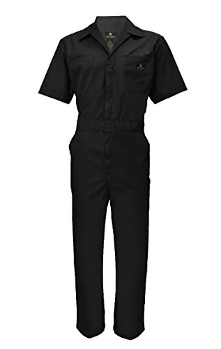 Natural Uniforms Mens Short Sleeve Zip Up Coverall, Stain and Wrinkle Resistant (Black, Medium) - Image 4