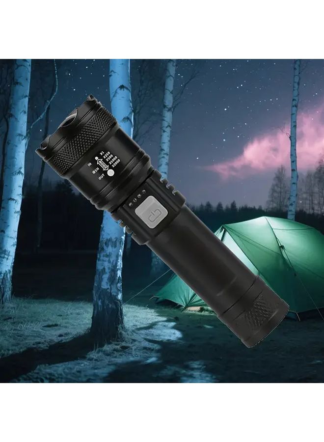 GDSIZHE USB Rechargeable Flashlight 3 Modes Power Display Portable Zoomable Outdoor Lighting - Image 1