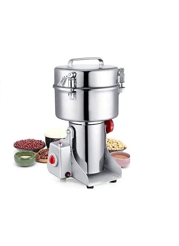 LETWOO - LETWOO 2000g Commercial Home Large Capacity Crusher Grains Dry Grinding Machine Stainless Steel High Power Spice Herb Medicine Mill Fine Grinding Broken Powder Machine For Household - Image 1