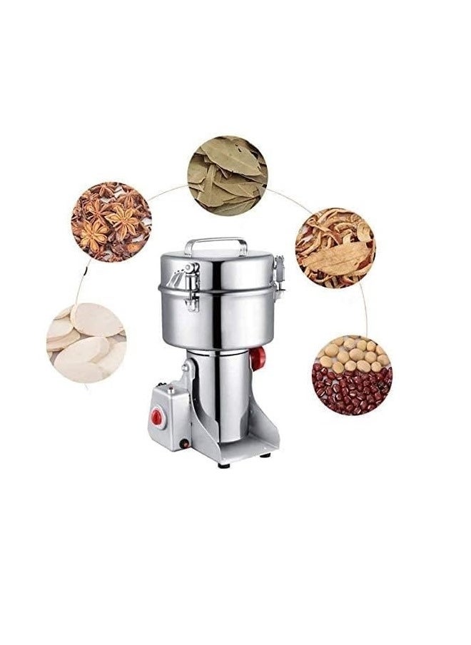 LETWOO - LETWOO 2000g Commercial Home Large Capacity Crusher Grains Dry Grinding Machine Stainless Steel High Power Spice Herb Medicine Mill Fine Grinding Broken Powder Machine For Household - Image 1