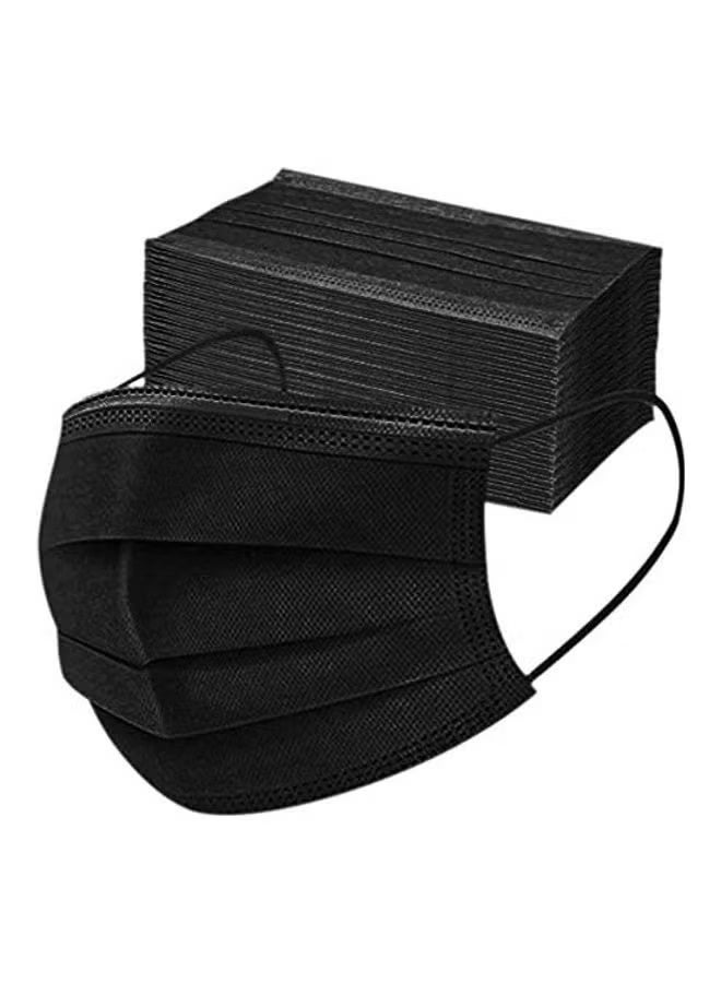 دادا كمامات وجه دادا للاستخدام مرة واحدة، عبوة من 50 كمامة سوداء - Image 2