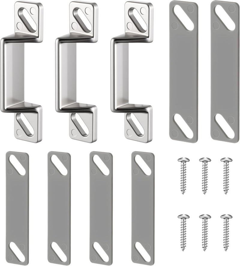 Avenuebool Screen Door Latch Replacement Kit Compatible with Prime-Line K 5148 1-11/16 in. Zinc Diecast Constructed Strike Plate Assortment for Storm and Screen Door Hardware(Silver) - Image 1