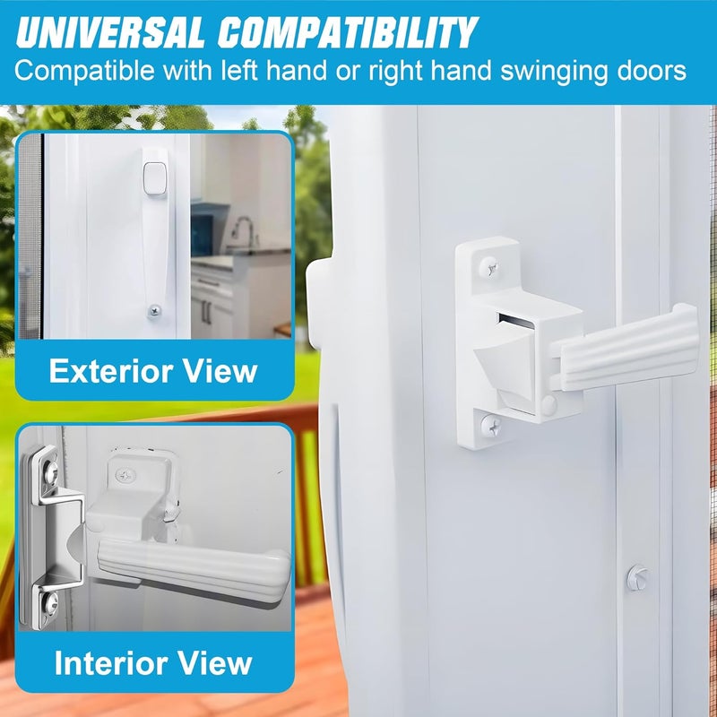 Avenuebool Screen Door Latch Replacement Kit Compatible with Prime-Line K 5148 1-11/16 in. Zinc Diecast Constructed Strike Plate Assortment for Storm and Screen Door Hardware(Silver) - Image 3