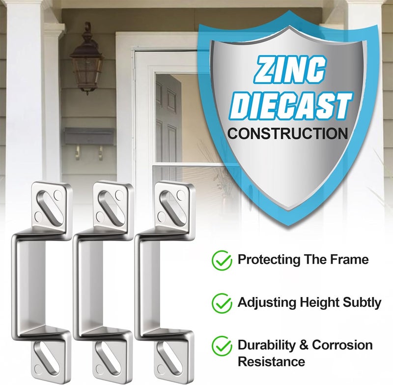 Avenuebool Screen Door Latch Replacement Kit Compatible with Prime-Line K 5148 1-11/16 in. Zinc Diecast Constructed Strike Plate Assortment for Storm and Screen Door Hardware(Silver) - Image 5
