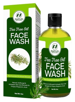 Tea Tree Oil Face Wash 4oz  Tea Tree Soap Natural Skin Cleanser  Pure Essential Oil Infused Skincare Cleansing Face Soap Made in USA