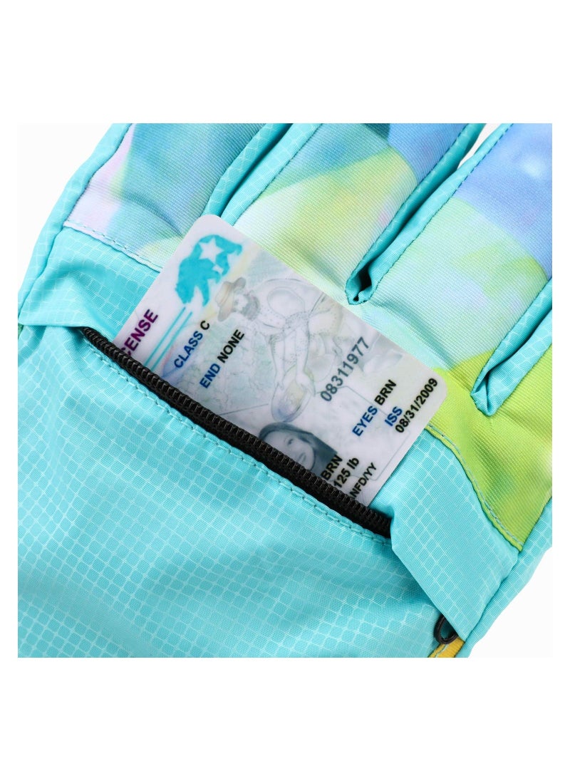 Ski Plus Velvet Gloves, Waterproof Touchscreen Snow Gloves, Warm Winter Gloves for Cold Weather, Thermal Snowboarding Gloves - for 6-8 Years Old Kids Boys and Girls (Light Blue, Size: XS) - Image 2