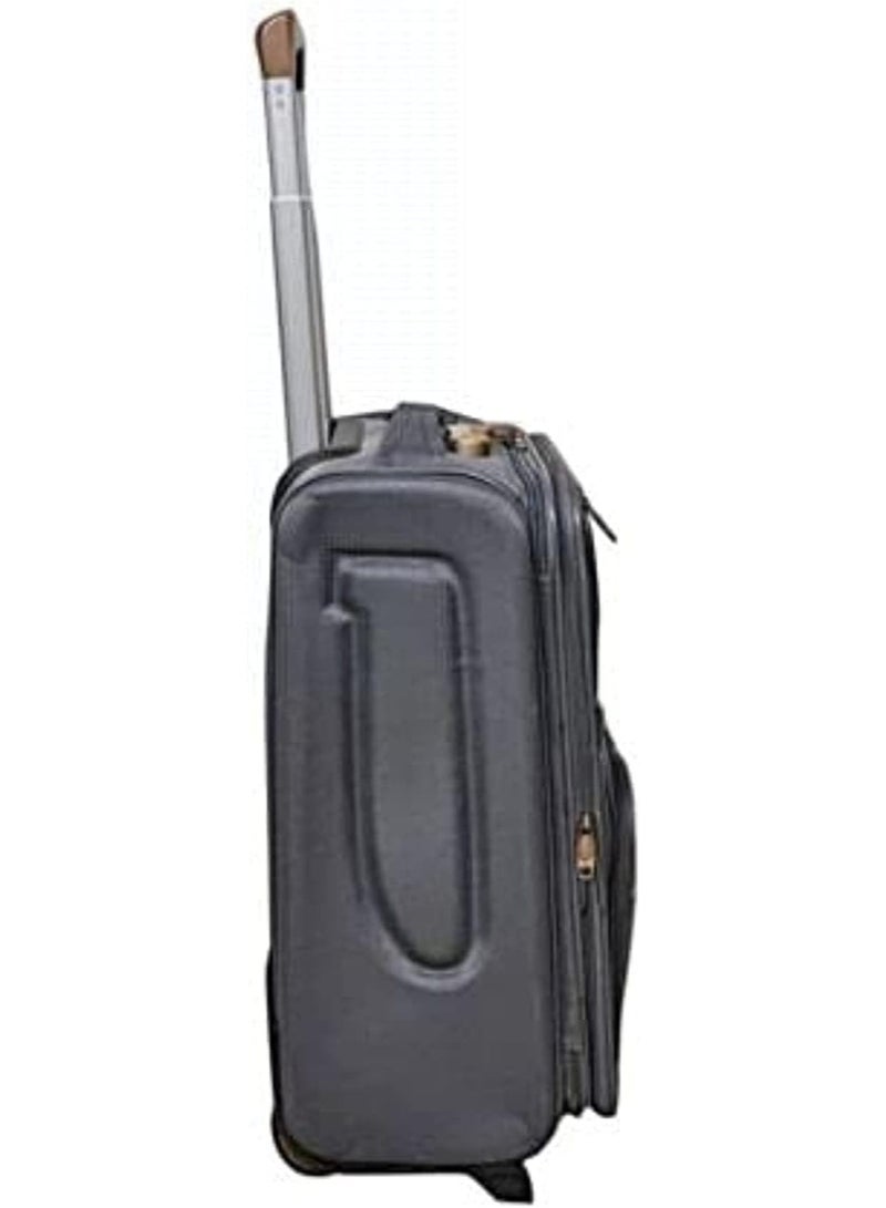 20-Inch Wheeled Travel Bag – Black, Mixed Materials, Lightweight and Durable  - Image 2