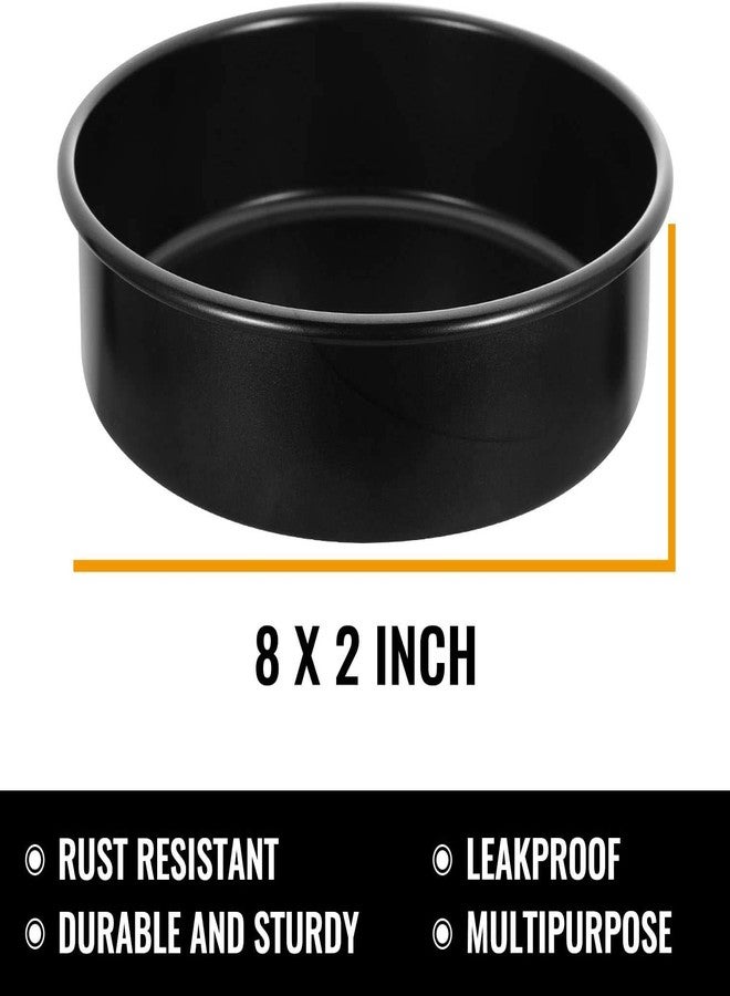 HIWARE 8-Inch Round Cake Pan Set of 3, Nonstick Baking Cake Pans with 90 Pieces Parchment Paper, Dishwasher Safe - Image 2