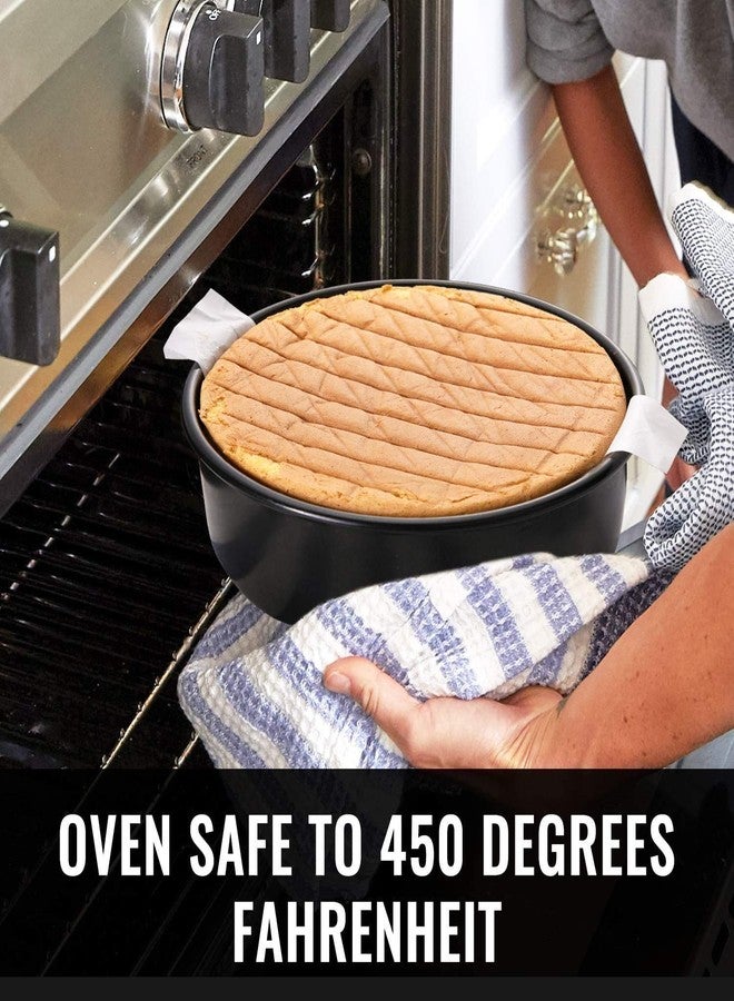 HIWARE 8-Inch Round Cake Pan Set of 3, Nonstick Baking Cake Pans with 90 Pieces Parchment Paper, Dishwasher Safe - Image 4