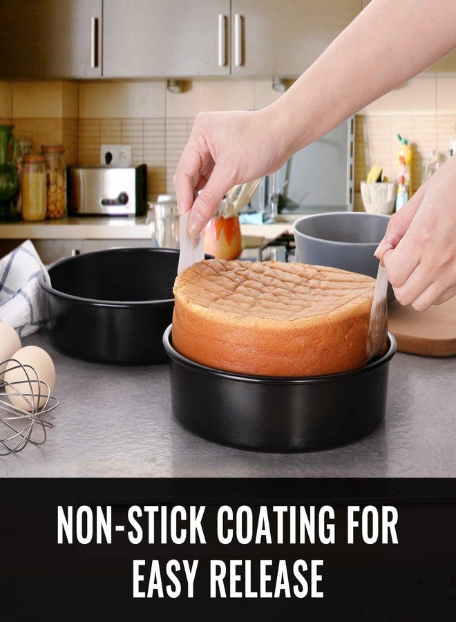 HIWARE 8-Inch Round Cake Pan Set of 3, Nonstick Baking Cake Pans with 90 Pieces Parchment Paper, Dishwasher Safe - Image 5