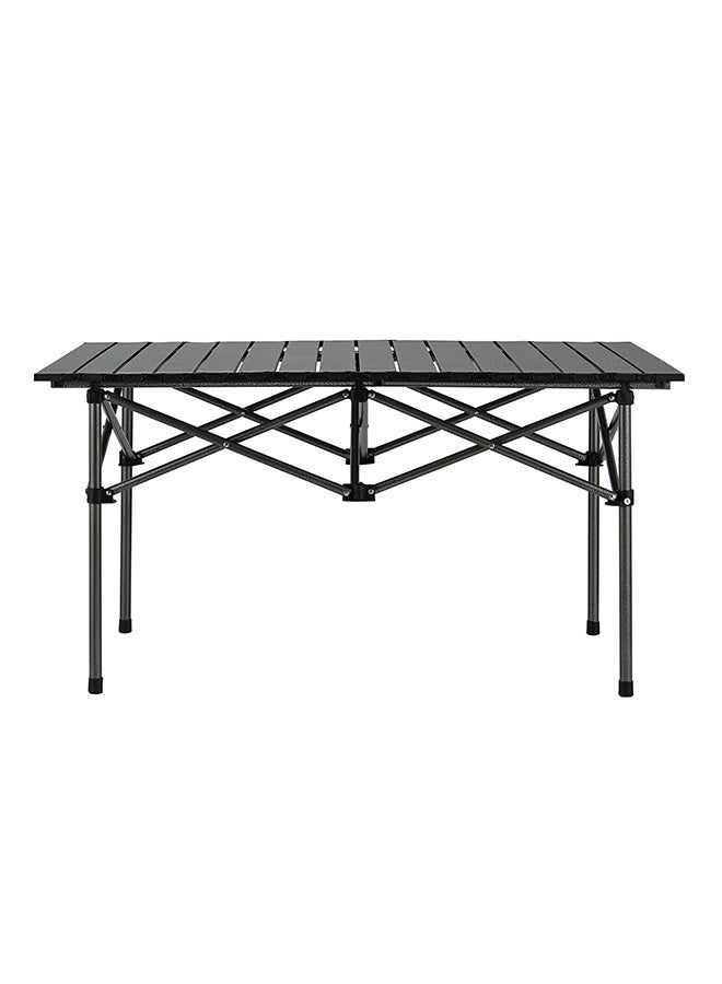 LAWAZIM Folding Picnic Table - Black 95x57x50cm - Portable Roll-Up Outdoor Table with Snap-Together Design, Carry Bag, Tool-Free Setup, Anti-Slip Feet - Ideal for Camping, Travel, Beach, Backyard, BBQ - Image 3