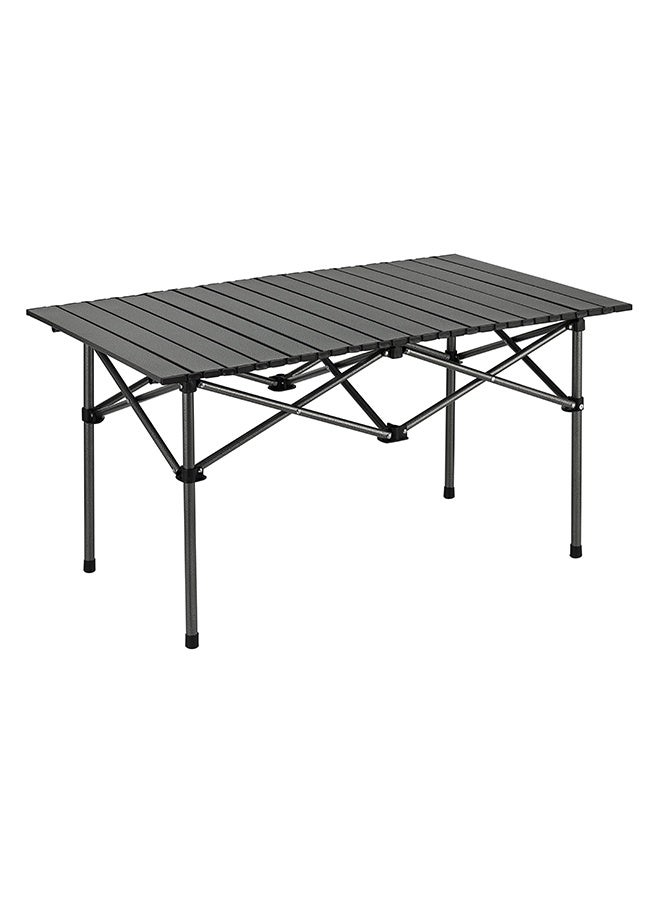 LAWAZIM Folding Picnic Table - Black 95x57x50cm - Portable Roll-Up Outdoor Table with Snap-Together Design, Carry Bag, Tool-Free Setup, Anti-Slip Feet - Ideal for Camping, Travel, Beach, Backyard, BBQ - Image 4
