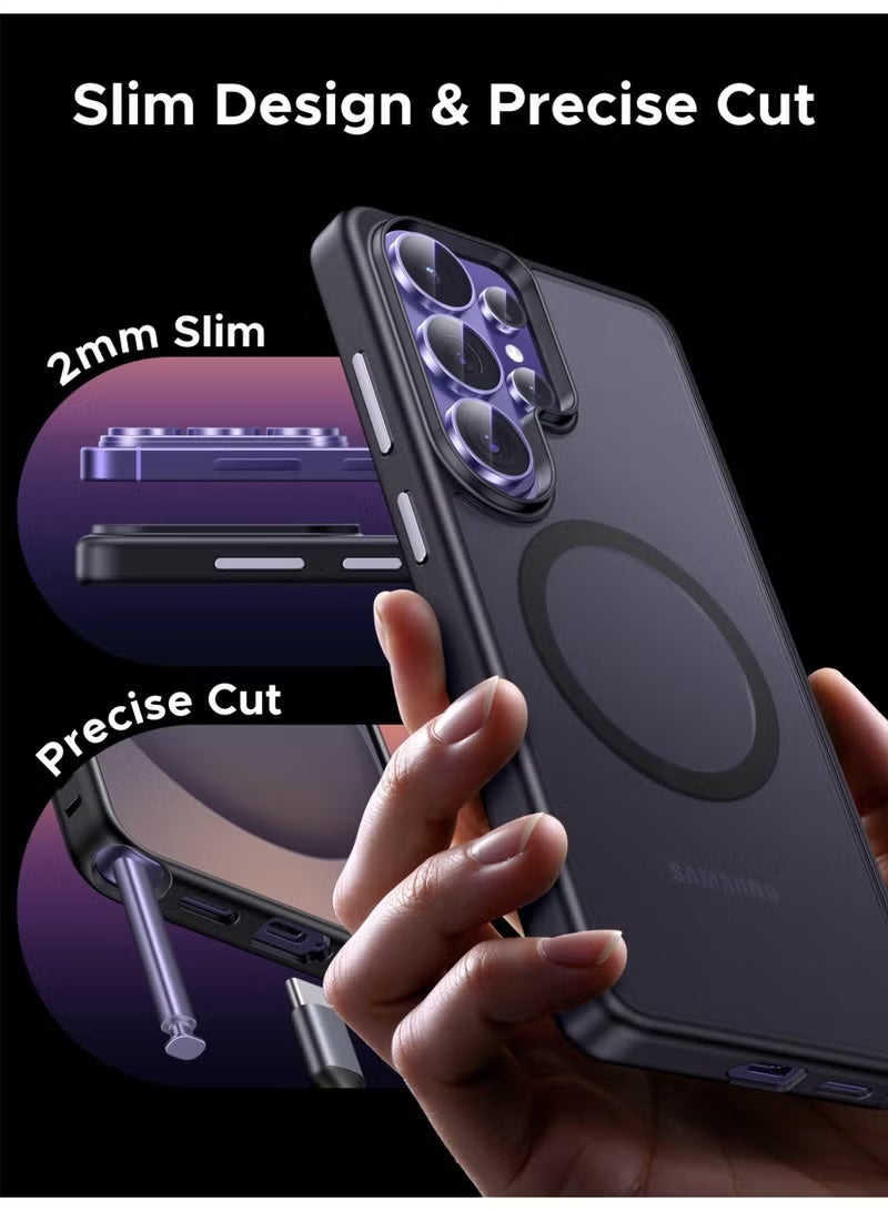 Nexlynx Samsung Galaxy S26 Ultra Magnetic Case, [Drop Protection] [Translucent Matte Back] [Compatible with Round MagSafe Acc] Ultimate Shockproof Cover, Magnet Case for S26 Ultra with Shockproof Bumper black - Image 2