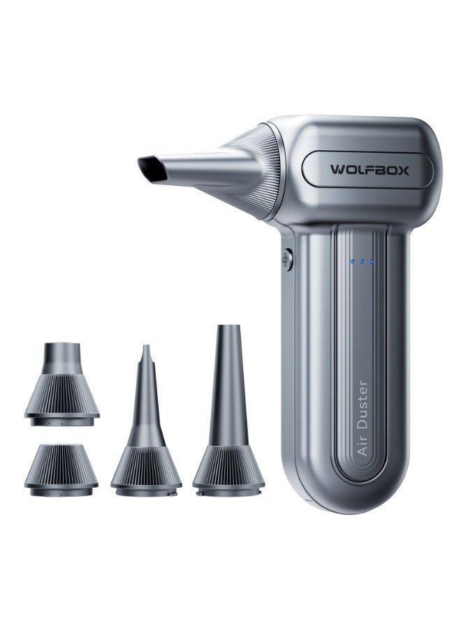 WOLFBOX DF60 Compressed Air Duster-110000RPM Super Power Electric Air Duster, 3-Speed Adjustable Rechargeable Cordless Air Blower with Fast Charging for PC Keyboard Cleaning, Car, Home - Image 1