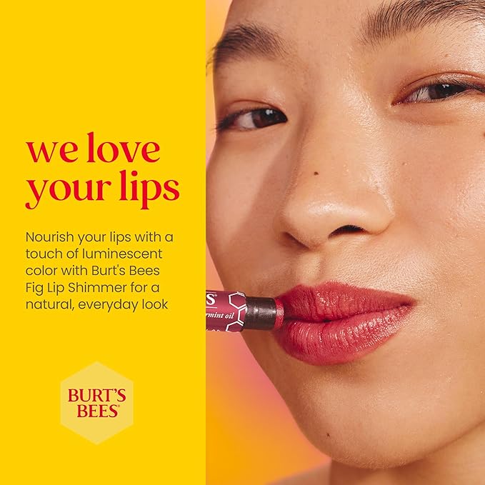 Burt's Bees Burts Bees Lip Shimmer Fig Moisturising Lip Shimmer with Peppermint Oil 100 Natural Origin 255g - Image 5