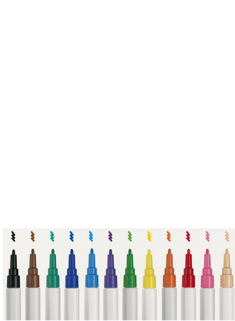 PILOT 12-Piece Pintor Water Based Paint Marker Fine 1.0mm Tip Assorted Colours - Image 2
