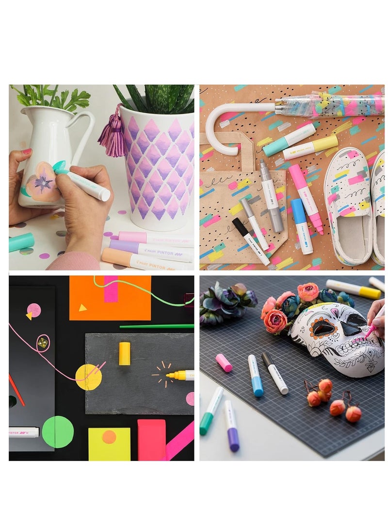 PILOT 12-Piece Pintor Water Based Paint Marker Fine 1.0mm Tip Assorted Colours - Image 4