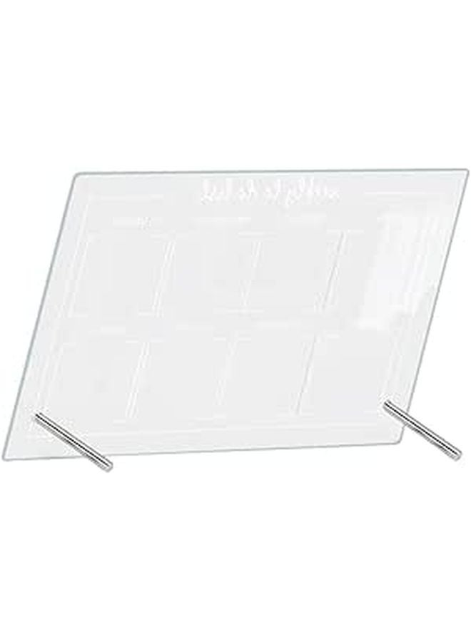 Acrylic Memo Board Desktop Whiteboard Dry Erase Board With 2 Push Pins For Home And Office - Image 1