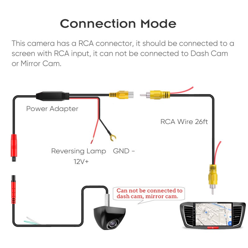 PixelMan PMG3A Backup Camera,Front/Rear View Camera HD Metal Lifetime Waterproof 170Â° Wide Angle Universal Reversing Camera for Car,Only Rearview Reverse Back Up Cam for Vehicle SUV Pickup (PMG3A-B) - Image 3