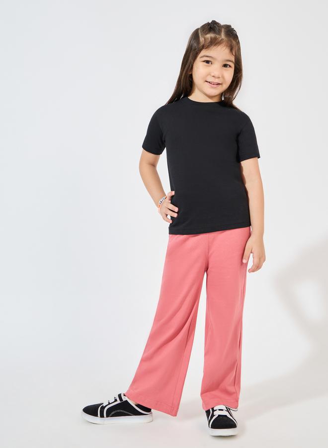 ستايلي تيشيرت مُجسم بياقة دائرية وأكمام قصيرة - Image 2