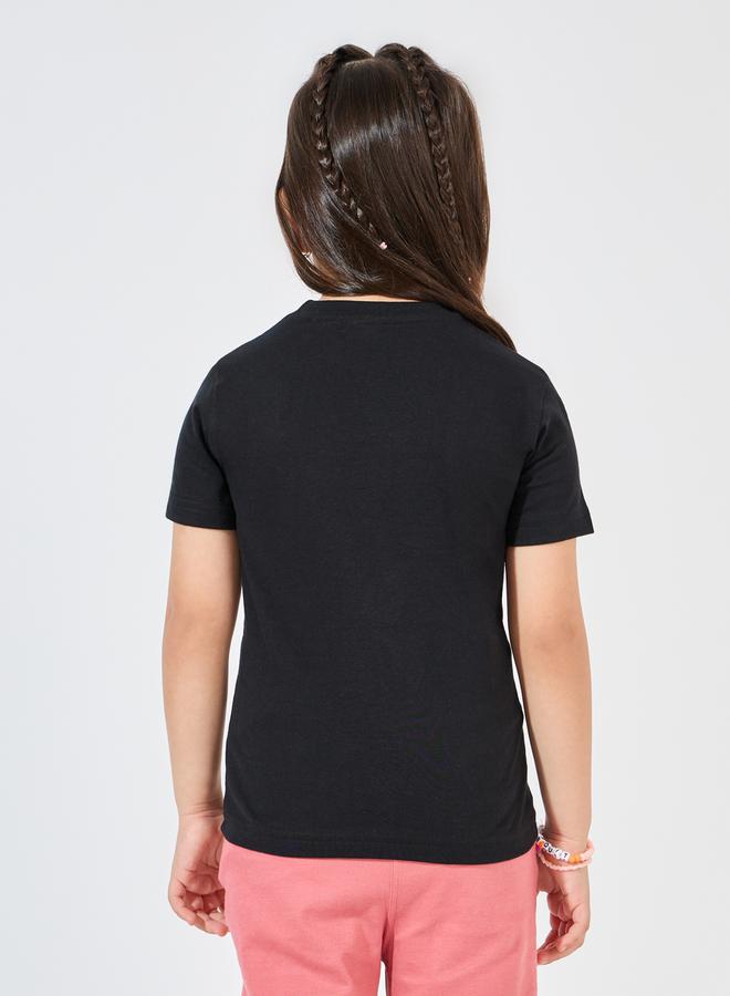 ستايلي تيشيرت مُجسم بياقة دائرية وأكمام قصيرة - Image 4