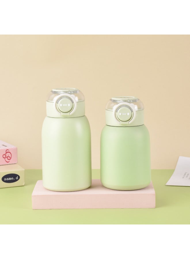 Hot New 316 Stainless Steel Vacuum Cup Simple Cute Wind Bounce Cup Large Capacity Portable Straw Big Belly Cup