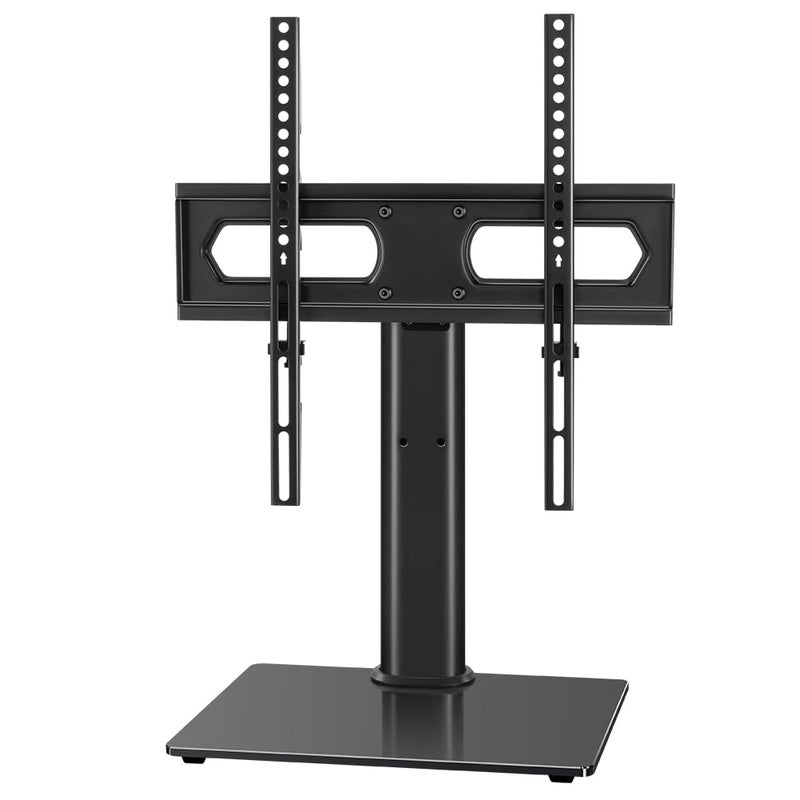 KKTONER Universal TV Stand Table Top TV Stand for 27 to 65 inch Height Adjustable TV Stand Mount with Tempered Glass Base LED tvs Max VEAS 400mm Hold up 77LBs - Image 1