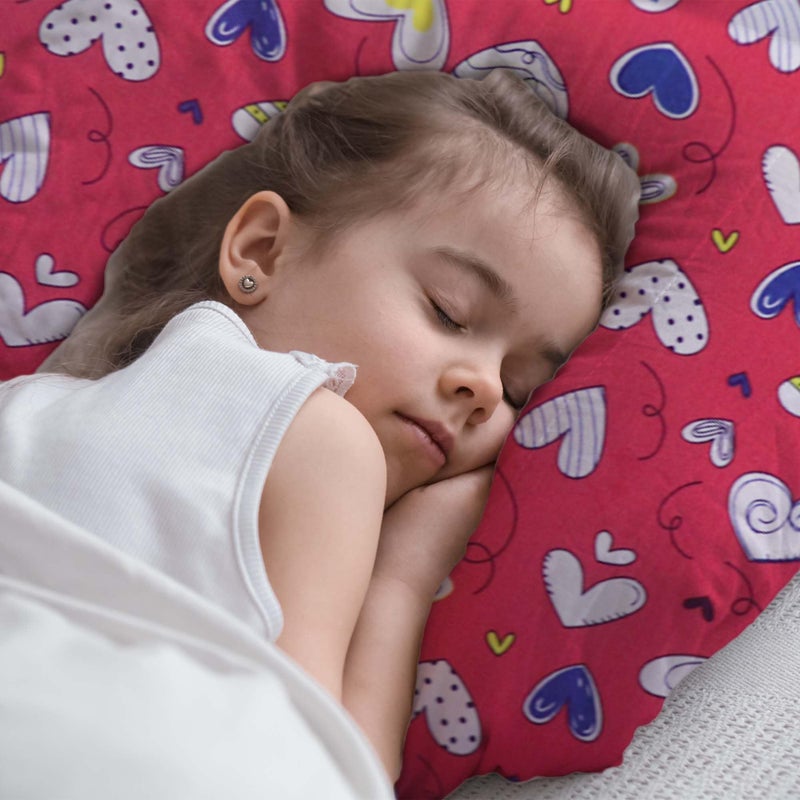 KRADYL KROFT Toddler Pillow with 100% Cotton Removable Cover - 20 X 15 Inches | Children Pillows | Baby Pillows - Heart Story - Image 2
