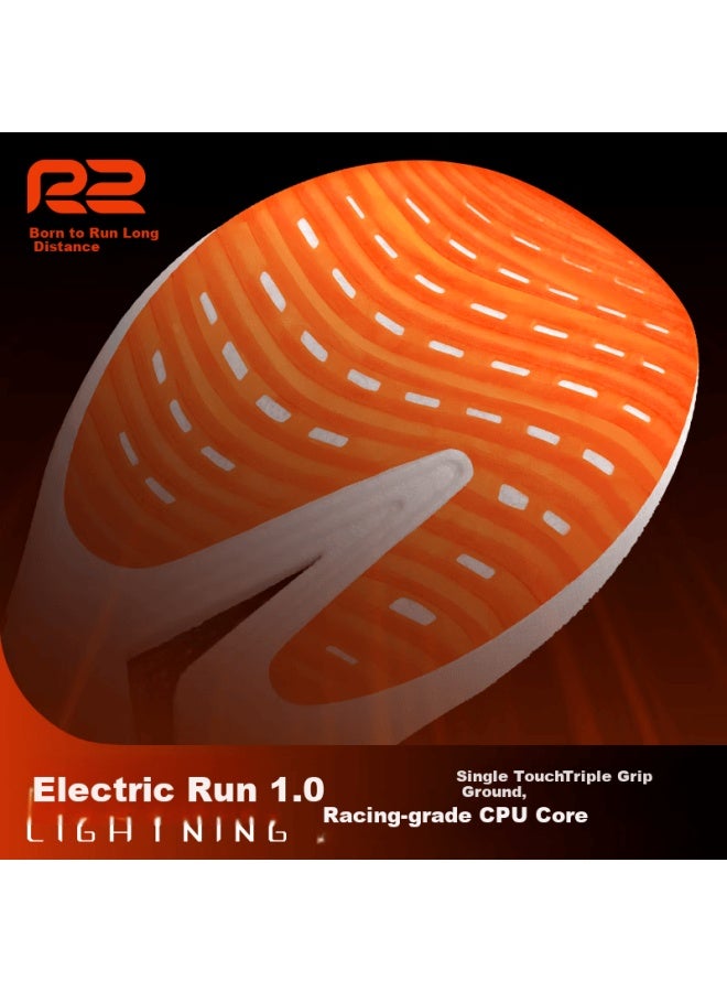 R2 Real Run R2 Electric Running 1.0 Full-foot Carbon Plate Racing Marathon Running Shoes Professional Rebound Shock Absorption Sports Shoes For Men And Women - Image 2