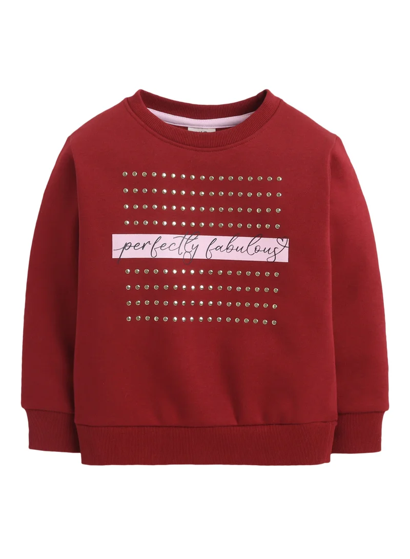 victor and jane Girls’ “Perfectly Fabulous” Cotton Fleece Sweatshirt -Relaxed Fit