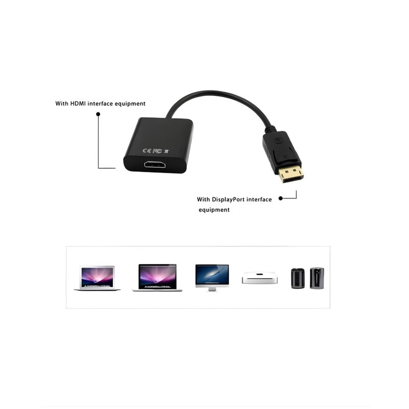 DisplayPort Adapter- DP To HDMI | Black - 20CM - Image 4