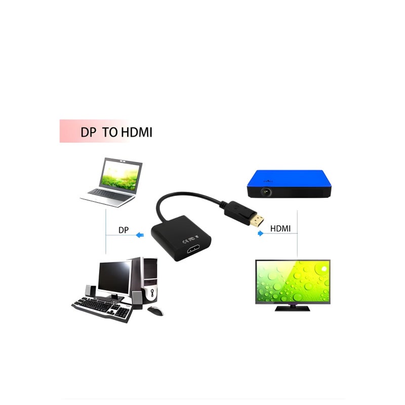 DisplayPort Adapter- DP To HDMI | Black - 20CM - Image 5