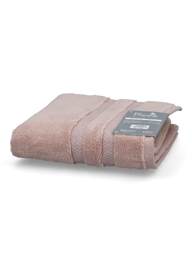 REVE Lucaluca Luxurious Cotton Highly Absorbent Hand Towel Pink 50 x 100 cm  - Image 2
