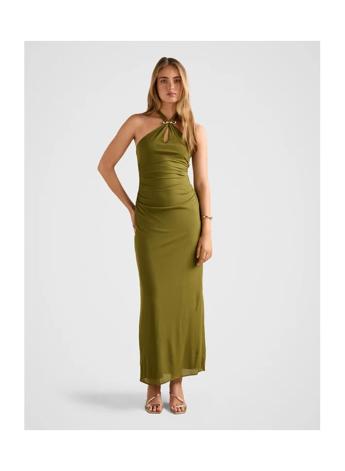 فورايفر نيو Jayni Halter Hardware Midi Dress