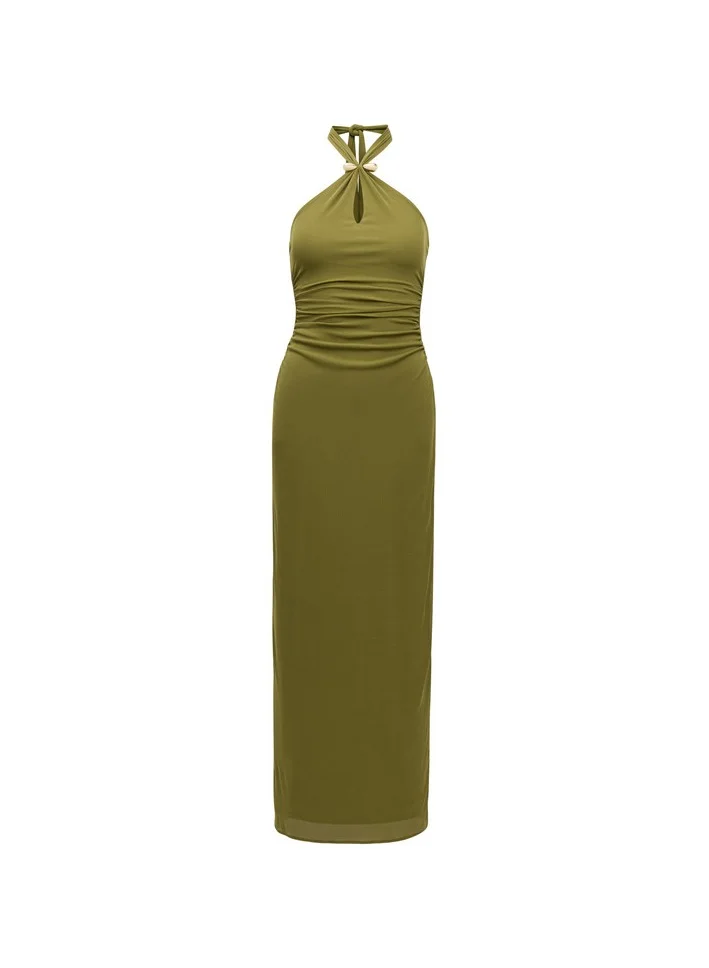 فورايفر نيو Jayni Halter Hardware Midi Dress