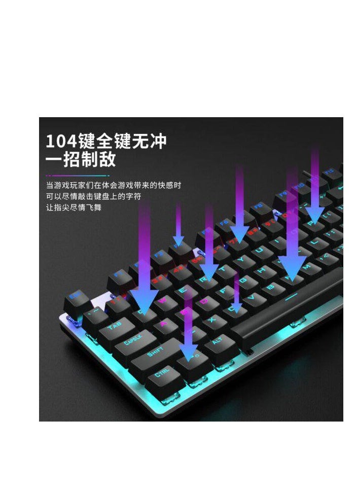AULA T400 (F2008) gaming RGB mechanical keyboard blue switch  - Image 3