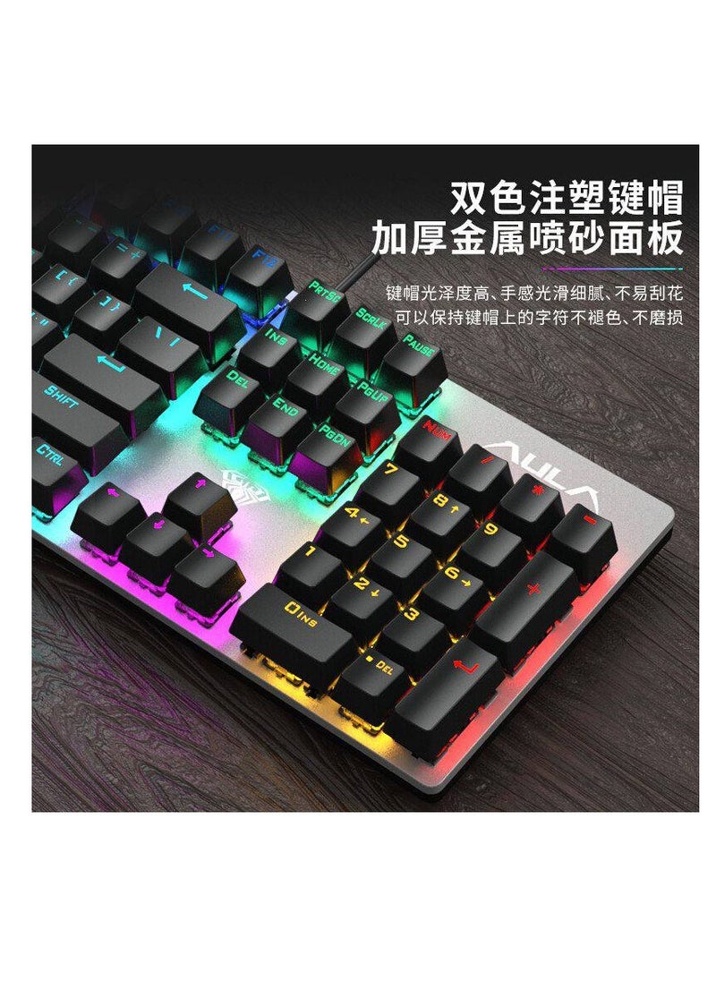 AULA T400 (F2008) gaming RGB mechanical keyboard blue switch  - Image 4
