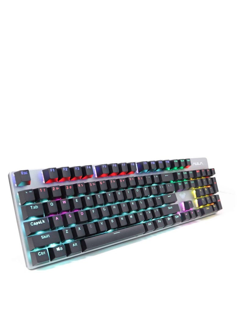 AULA T400 (F2008) gaming RGB mechanical keyboard blue switch  - Image 1