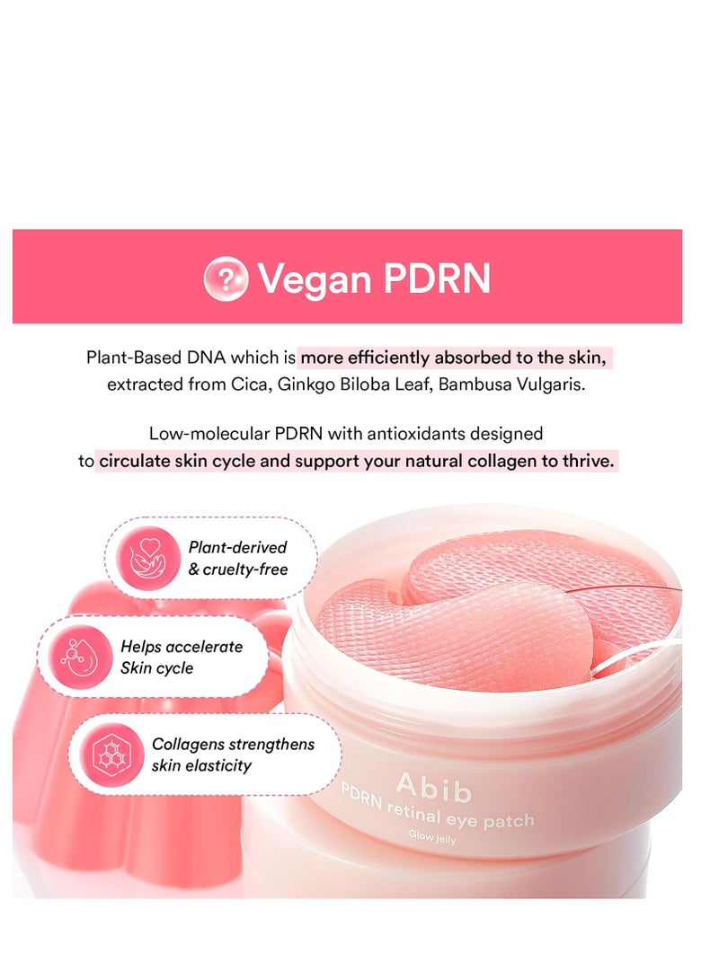 Abib pdrn Retinal Eye Patch Glow jelly 60 Patches - Image 4