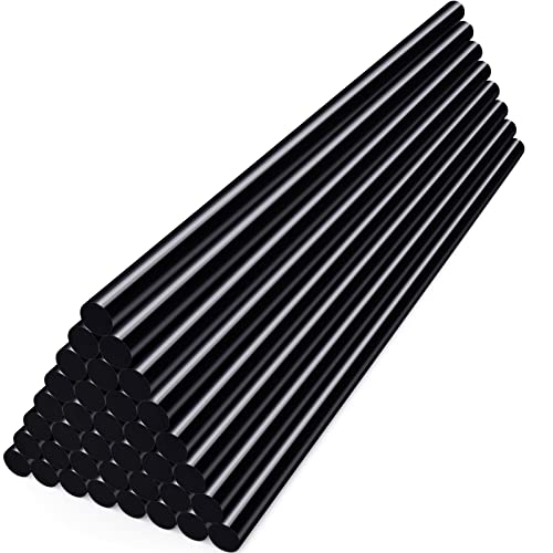 ENPOINT Black Hot Glue Sticks Mini, 7x200mm Long Hot Melt Glue Sticks for Craft, 36 Pack Small Size Fabric Adhesive Glue Sticks for DIY, Decoration, Car Dent Repair, Gluing Project - Image 1