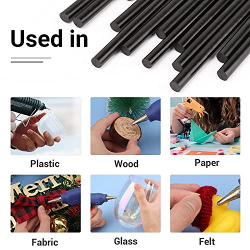 ENPOINT Black Hot Glue Sticks Mini, 7x200mm Long Hot Melt Glue Sticks for Craft, 36 Pack Small Size Fabric Adhesive Glue Sticks for DIY, Decoration, Car Dent Repair, Gluing Project - Image 5