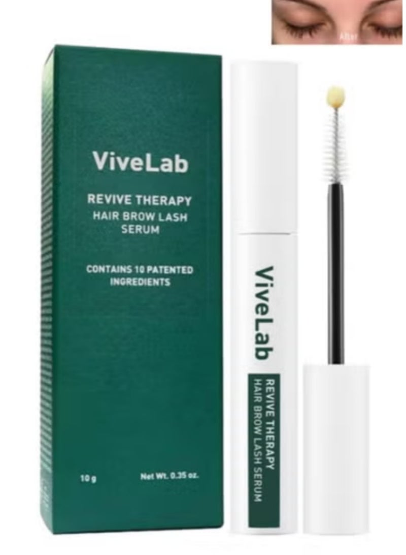 ViveLab سيروم الرموش - سيروم نمو الرموش والحواجب. للرموش والحواجب الكثيفة مصمم من قبل أطباء الجلد الكوريين 0.35 أونصة - Image 1
