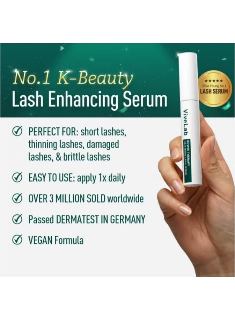 ViveLab سيروم الرموش - سيروم نمو الرموش والحواجب. للرموش والحواجب الكثيفة مصمم من قبل أطباء الجلد الكوريين 0.35 أونصة - Image 2
