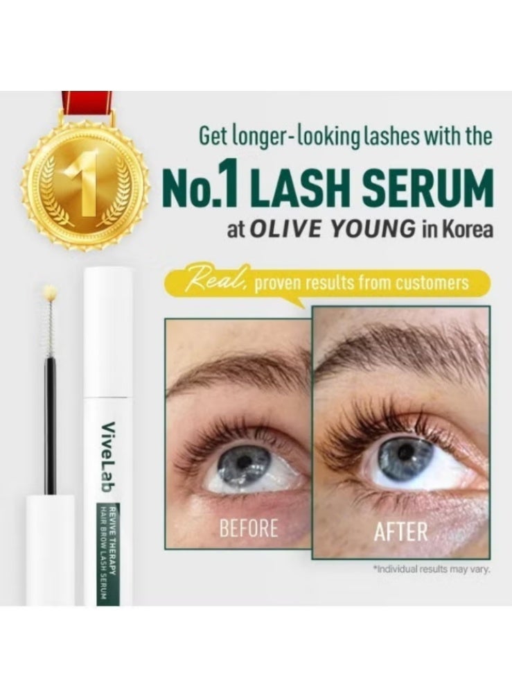ViveLab سيروم الرموش - سيروم نمو الرموش والحواجب. للرموش والحواجب الكثيفة مصمم من قبل أطباء الجلد الكوريين 0.35 أونصة - Image 4