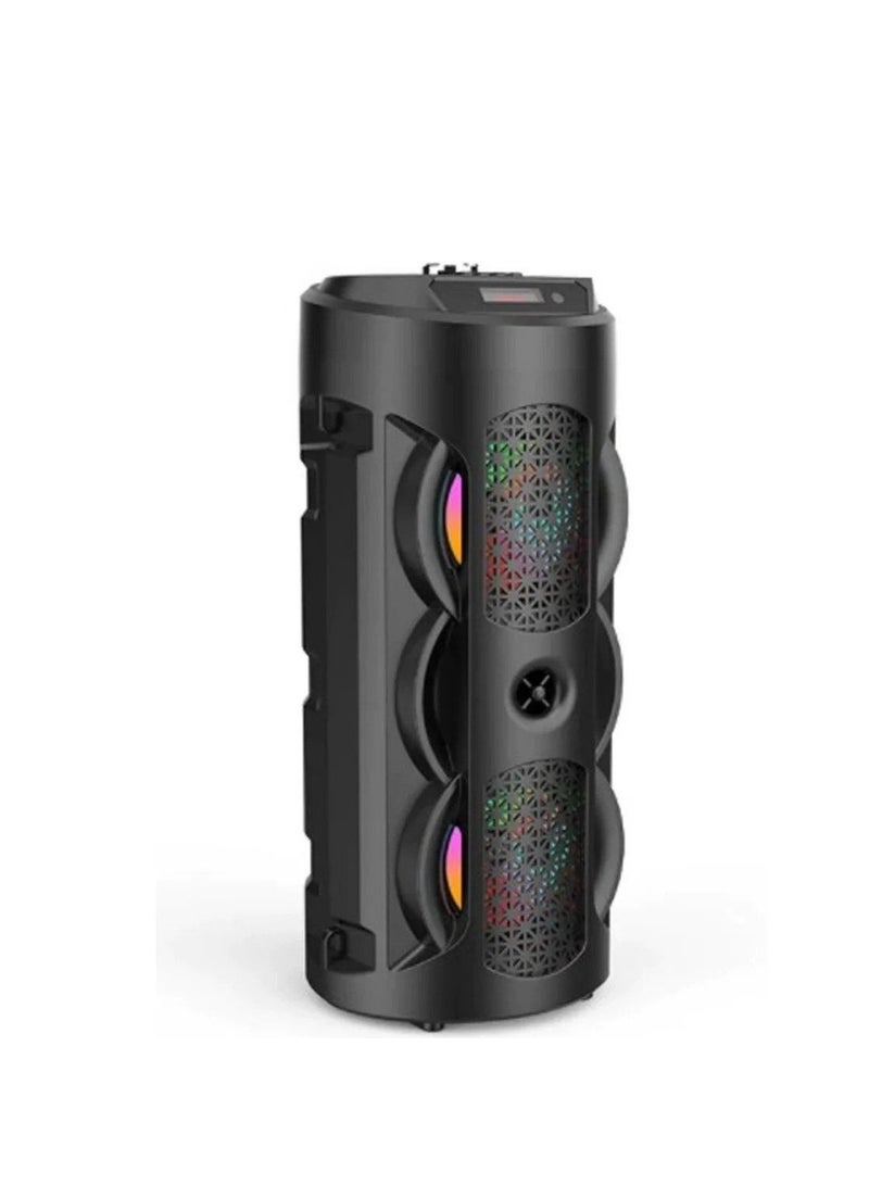 Portable ZQS-4243 Multimedia Wireless Speaker with Bluetooth Remote Control USB TF FM Aux Control LED Lighting Luminous Effect  - Image 2