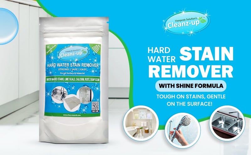 Cleanz-up Limescale & Hard Salt Water Stain Remover, Heavy Duty, Ecofriendly, Safe, For Glass, Tap, Tiles, Bathroom, Kitchen, Pool, Tank, Scaling, Toilet - 150 gms Pack - Image 2