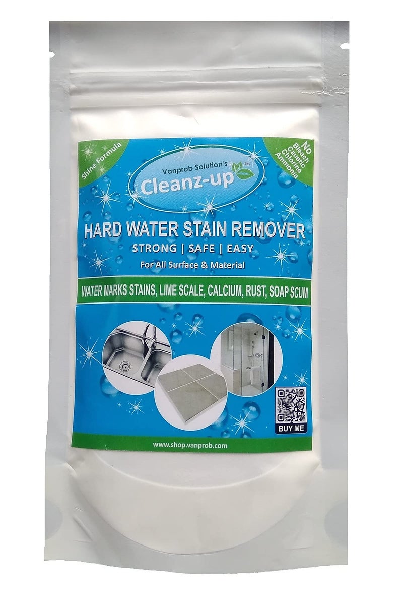 Cleanz-up Limescale & Hard Salt Water Stain Remover, Heavy Duty, Ecofriendly, Safe, For Glass, Tap, Tiles, Bathroom, Kitchen, Pool, Tank, Scaling, Toilet - 150 gms Pack - Image 1