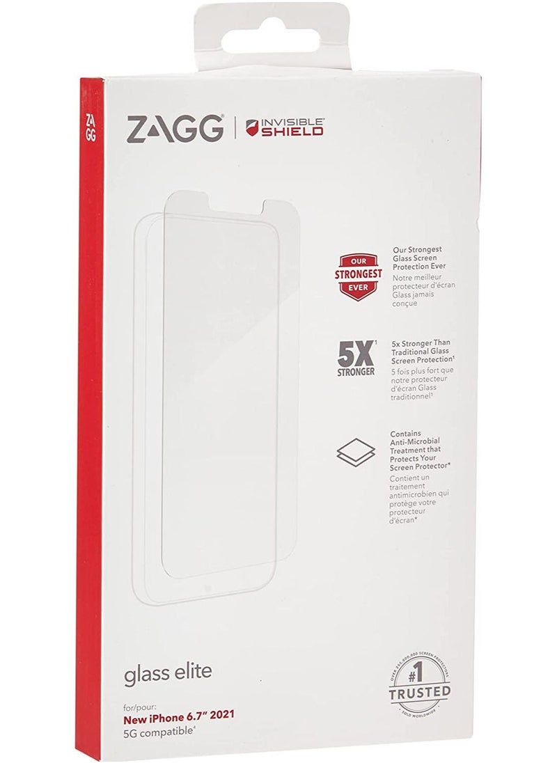 InvisibleShield Glass Elite for iPhone 13 Pro MAX Tempered Glass Screen Protector (6.7 inch) - Case Friendly  - Image 1